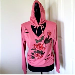 🥳Host Pick🥳🖤 Thrill. Jrs. Destroyed Hoodie